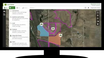 Рабочее окно John Deere Operations Center